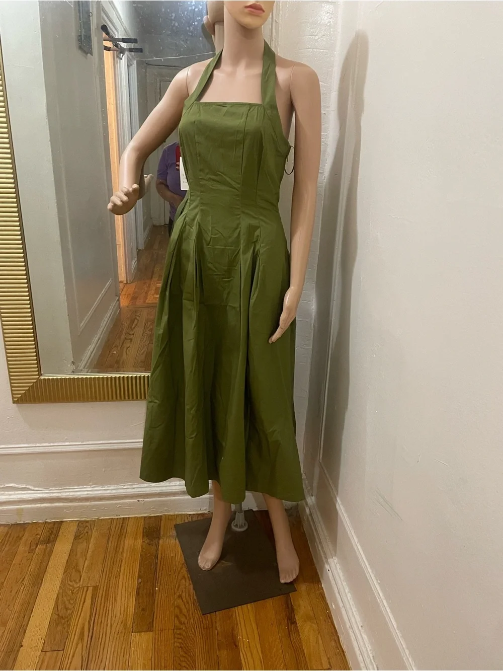 a new day Olive Green Halter Midi Dress